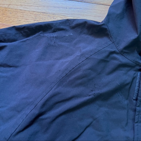 Eddie Bauer Small Gore-Tex Hooded Rain Coat Black Waterproof Light Vented - Picture 2 of 9